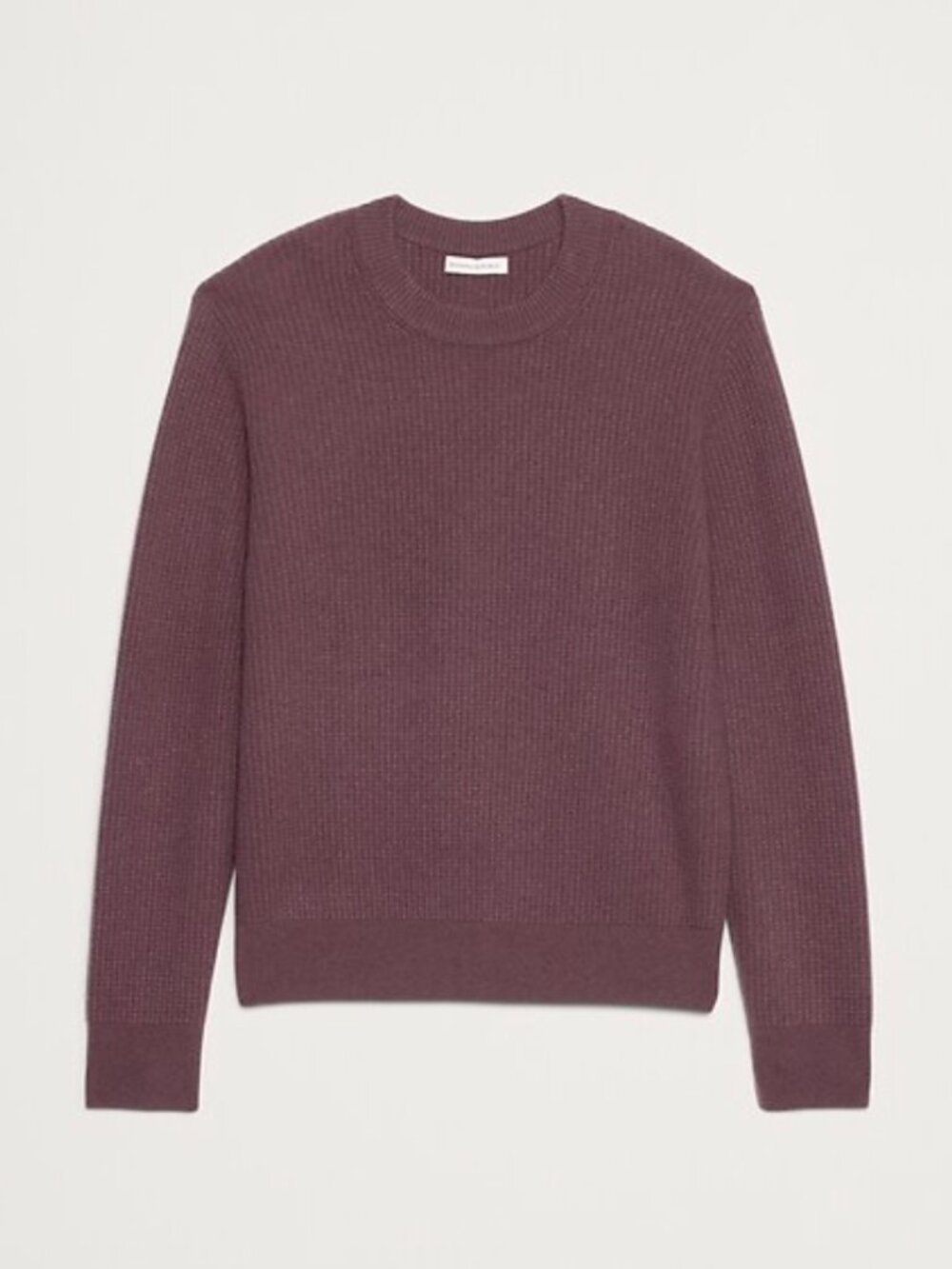 Banana Republic Italian Merino Cashmere Waffle-Knit Sweater in Mauve L $160